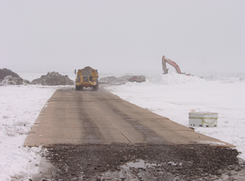 DURA-BASE mats have been successfully used in environments of -30°F for an extended periods.